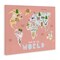 Stupell Industries Kid's Map Of World Pink Canvas, design by Carla Daly